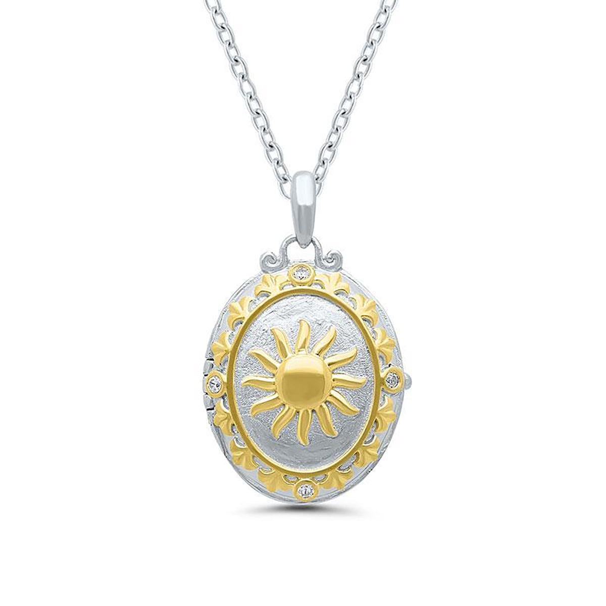SUN BURST DIAMOND LOCKET