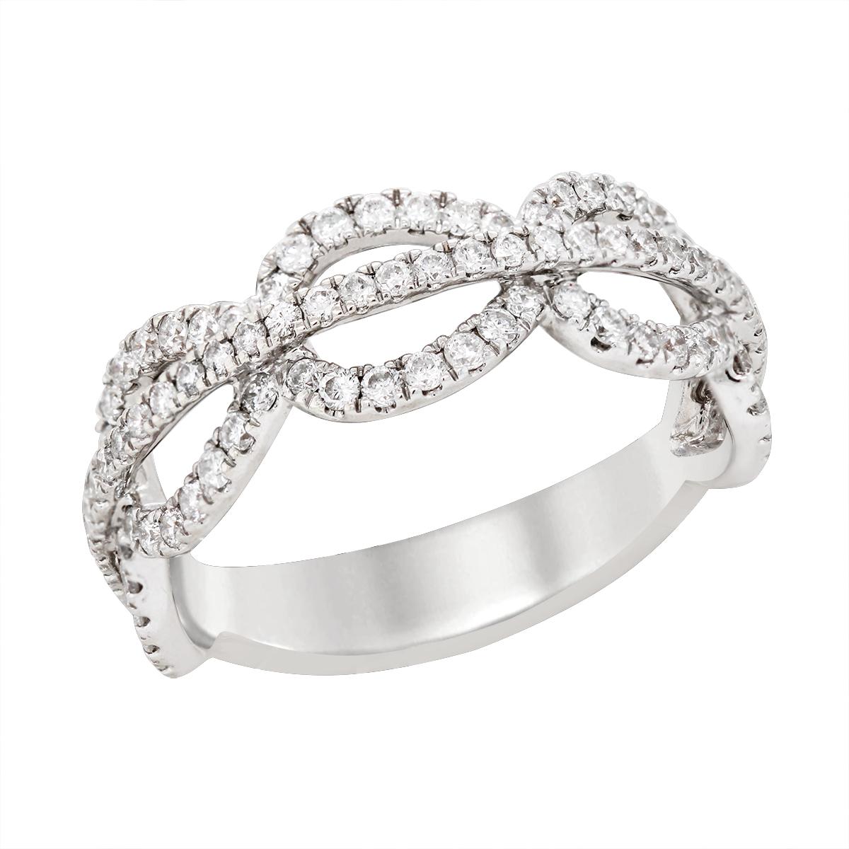 WHITE GOLD ELEGANT DIAMOND RING, 1.00 CT TW