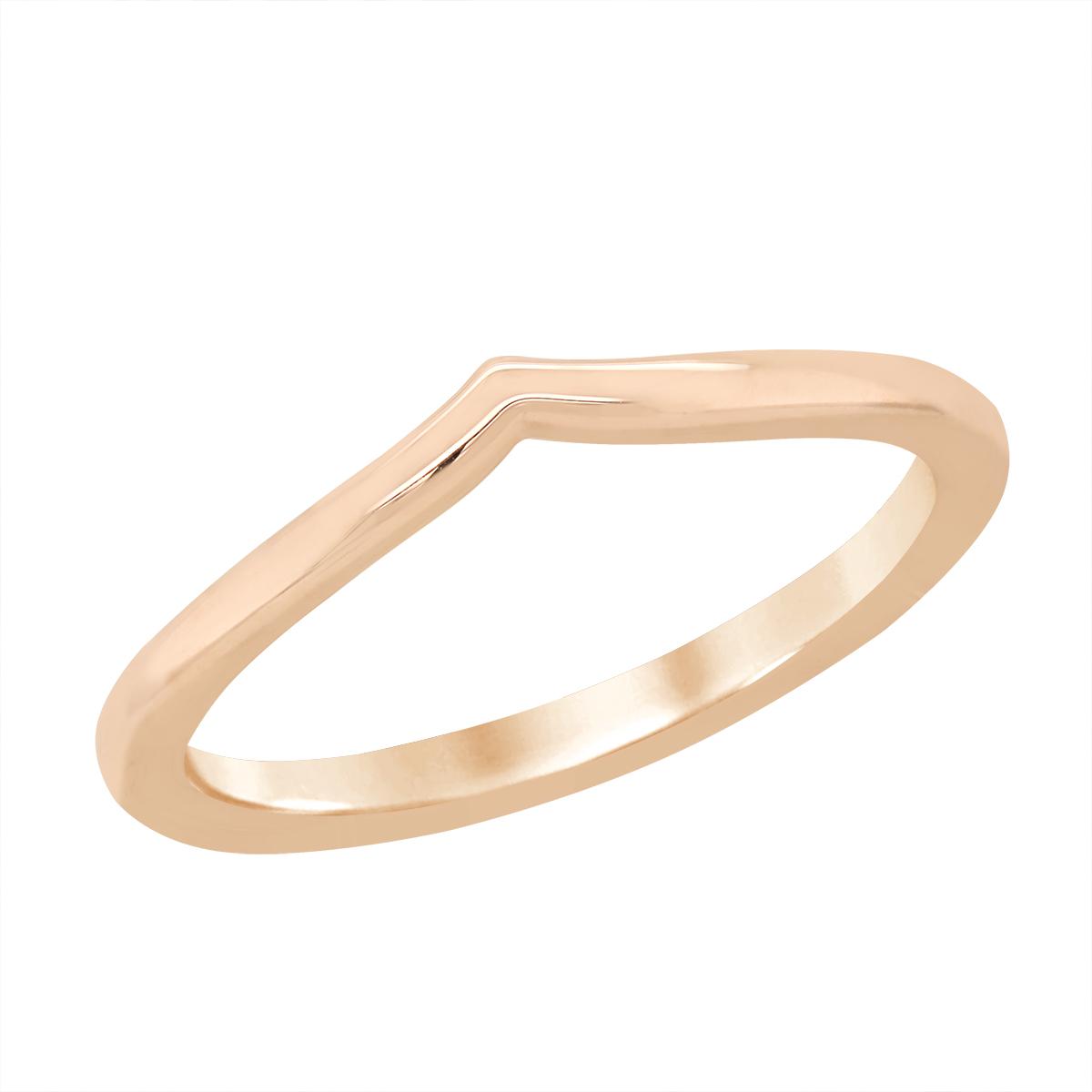 ROSE GOLD POINTED BAND RING