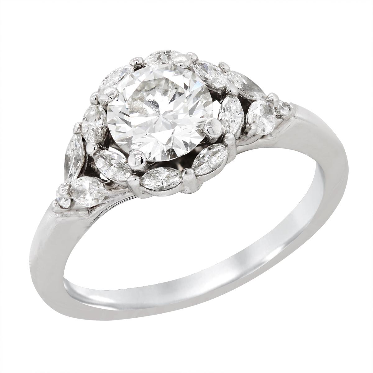 WHITE GOLD LAB GROWN DIAMOND ENGAGEMENT RING, 1.46 CT TW