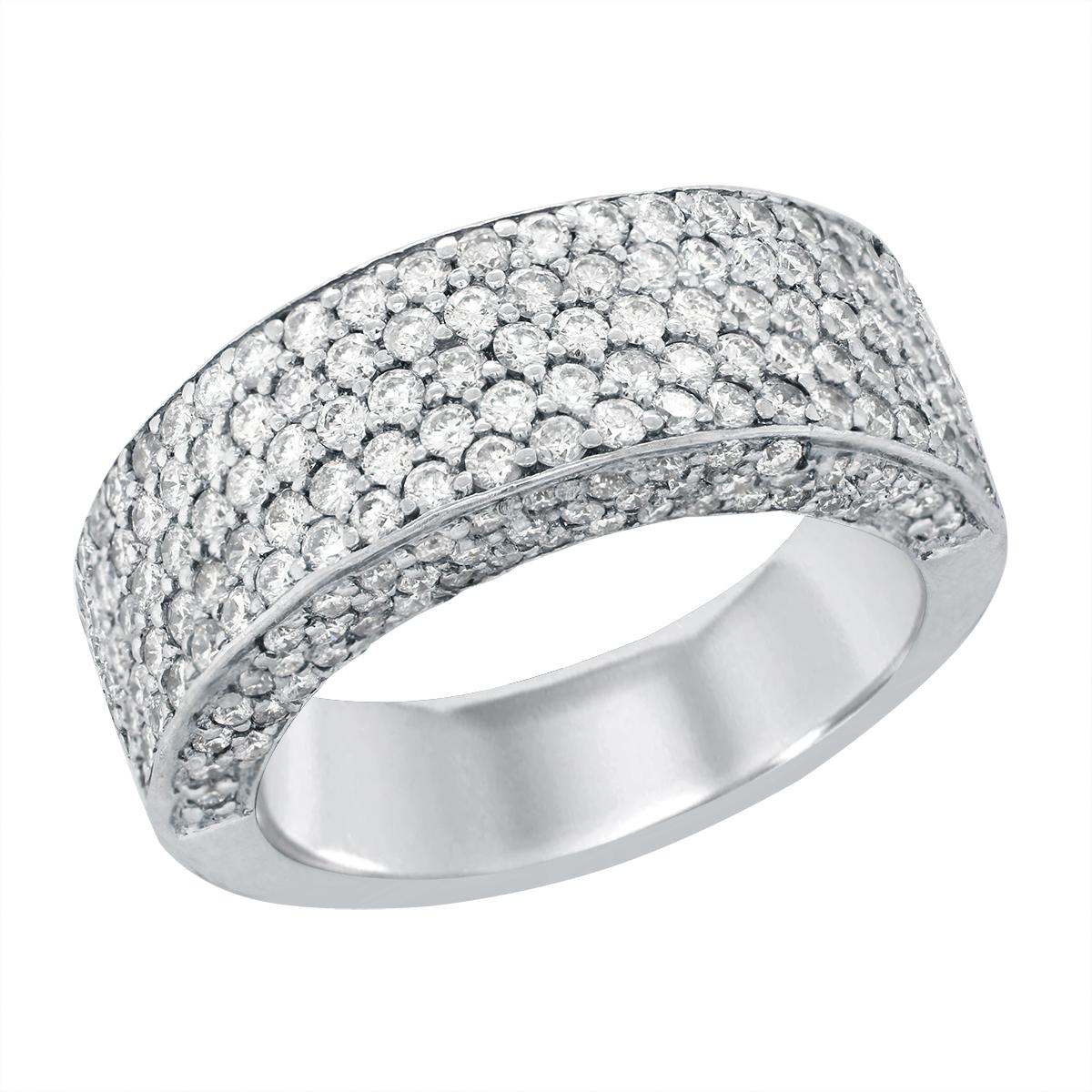 WHITE GOLD DIAMOND PAVE ANNIVERSARY RING, 2.00 CT TW