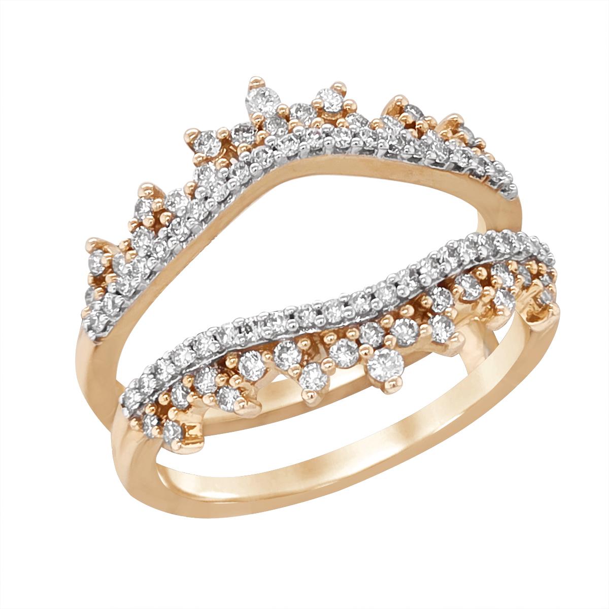 ROSE GOLD DIAMOND WEDDING BAND INSERT, .50 CT TW