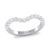 WHITE GOLD WEDDING BAND WITH 13 DIAMONDS, .33 CT TW