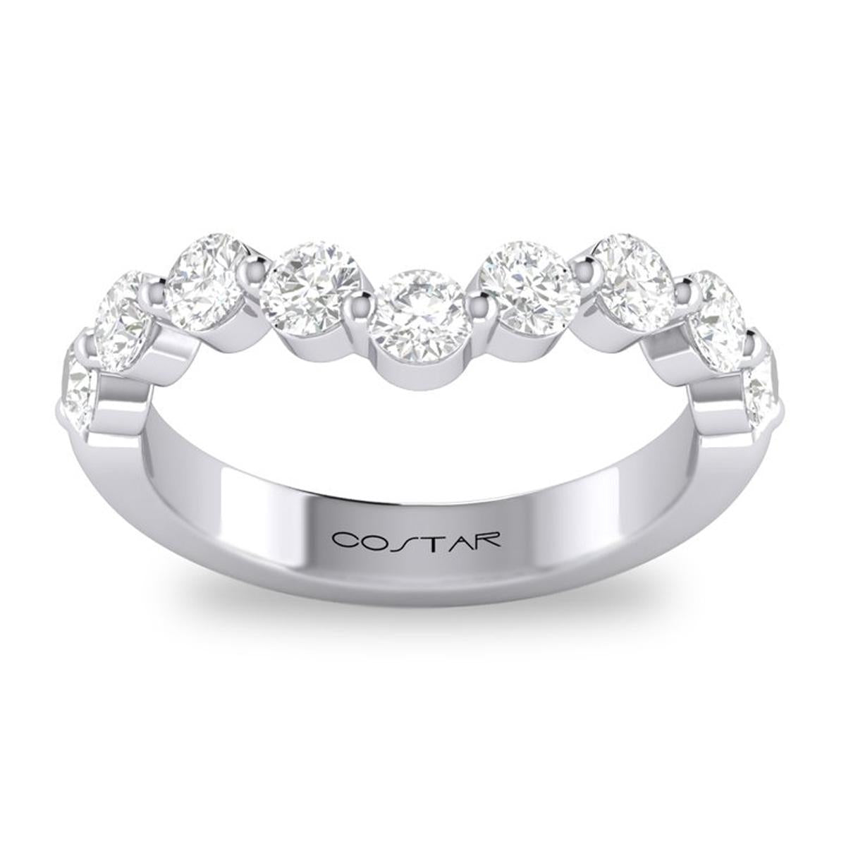 WHITE GOLD DIAMOND WEDDING BAND, 1.00 CT TW