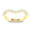 YELLOW GOLD WEDDING BAND WITH 11 DIAMONDS, .50 CT TW