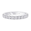 CLASSIC WHITE GOLD WEDDING BAND WITH ROUND DIAMONDS, .75 CT TW