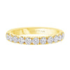 CLASSIC YELLOW GOLD WEDDING BAND WITH 11 DIAMONDS, .75 CT TW