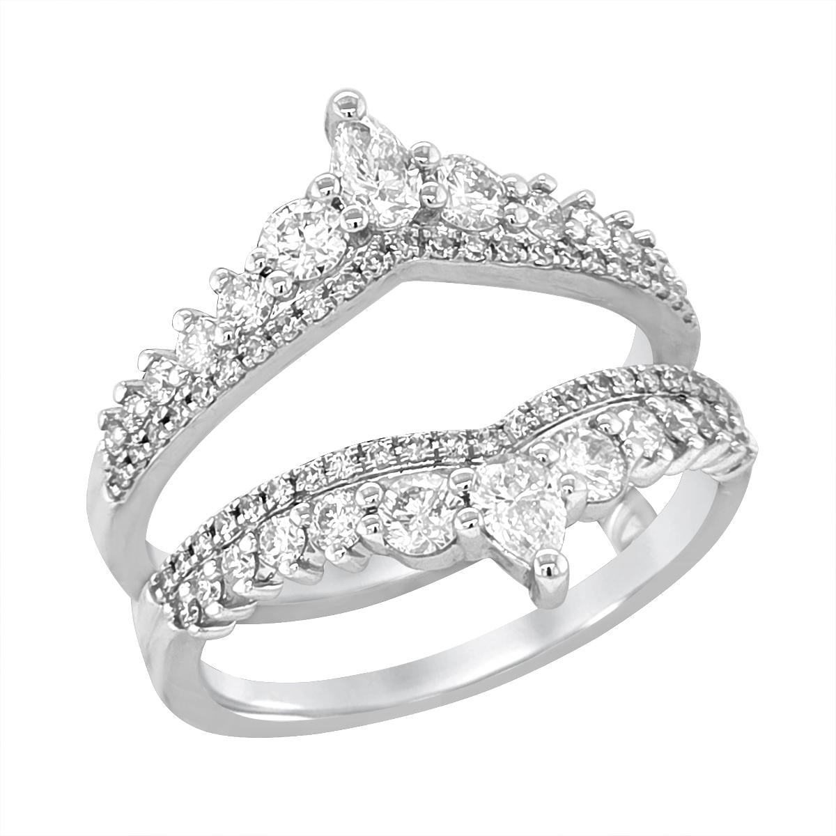 WHITE GOLD DIAMOND WEDDING BAND INSERT, 1.00 CT TW