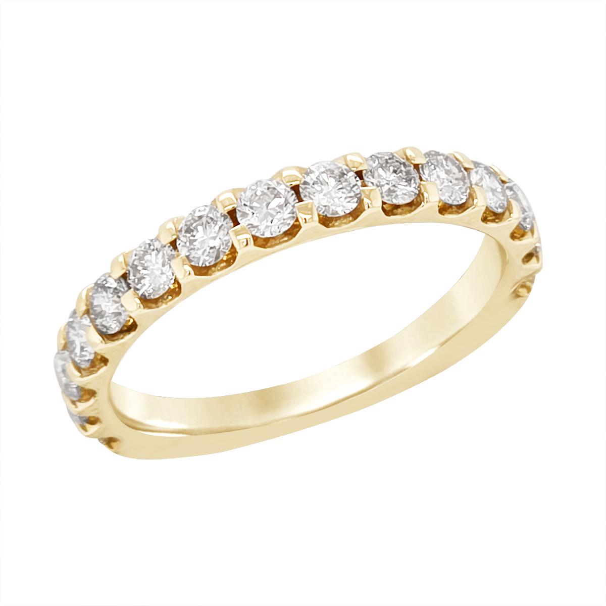 CLASSIC YELLOW GOLD DIAMOND WEDDING BAND, 1.00 CT TW
