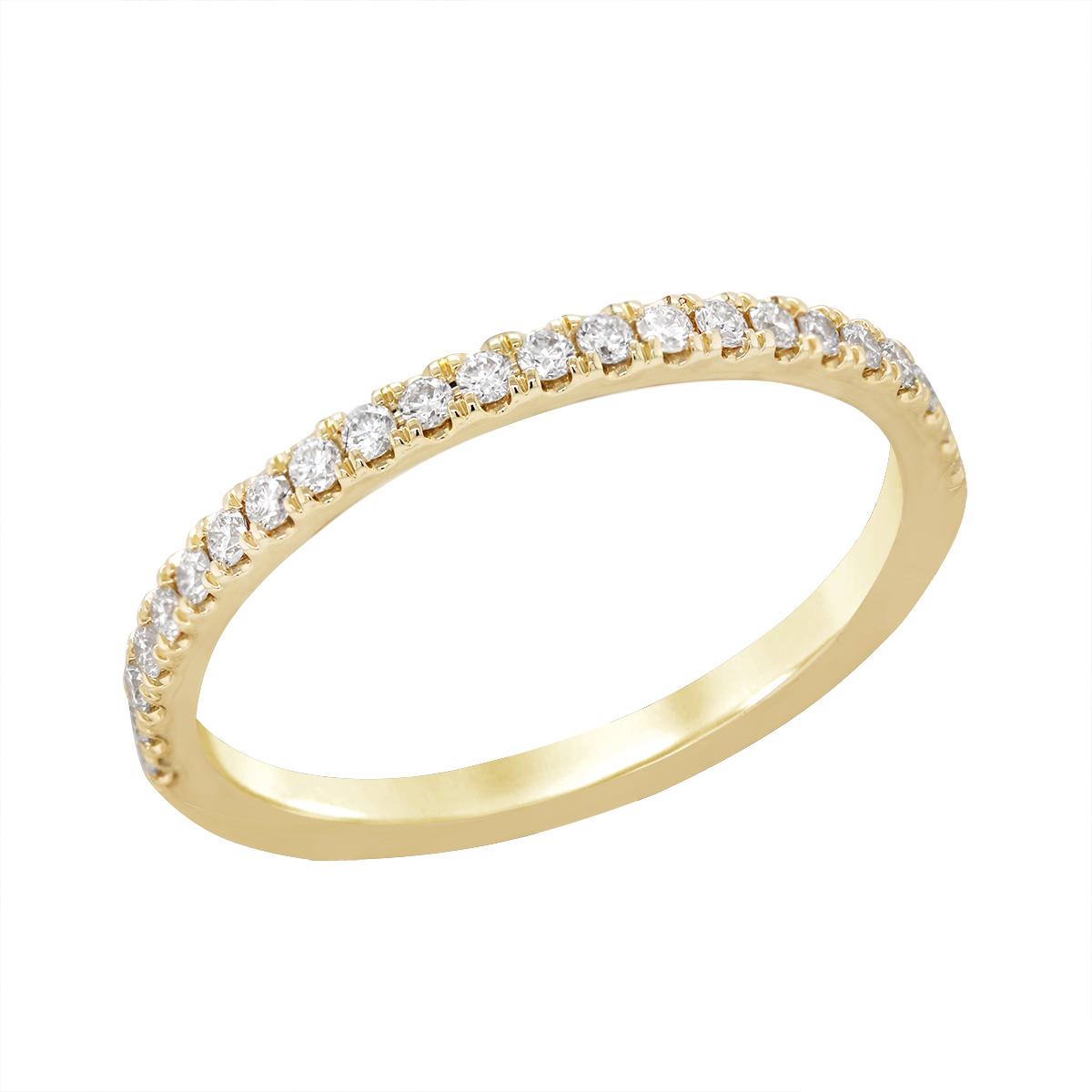 CLASSIC YELLOW GOLD WEDDING BAND, .23 CT TW