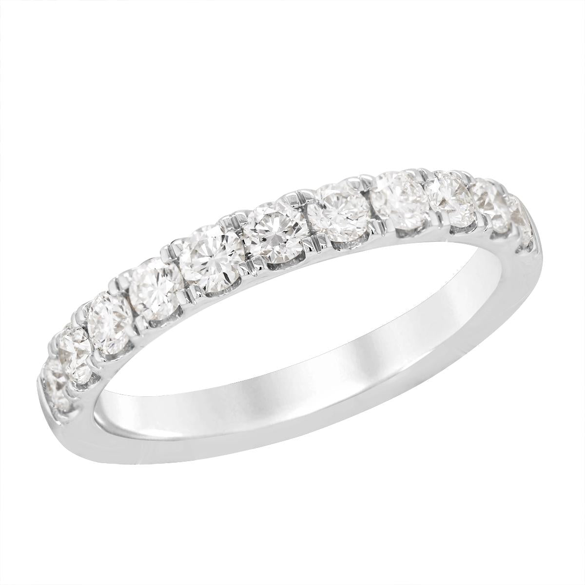 CLASSIC PLATINUM DIAMOND WEDDING BAND, .68 CT TW