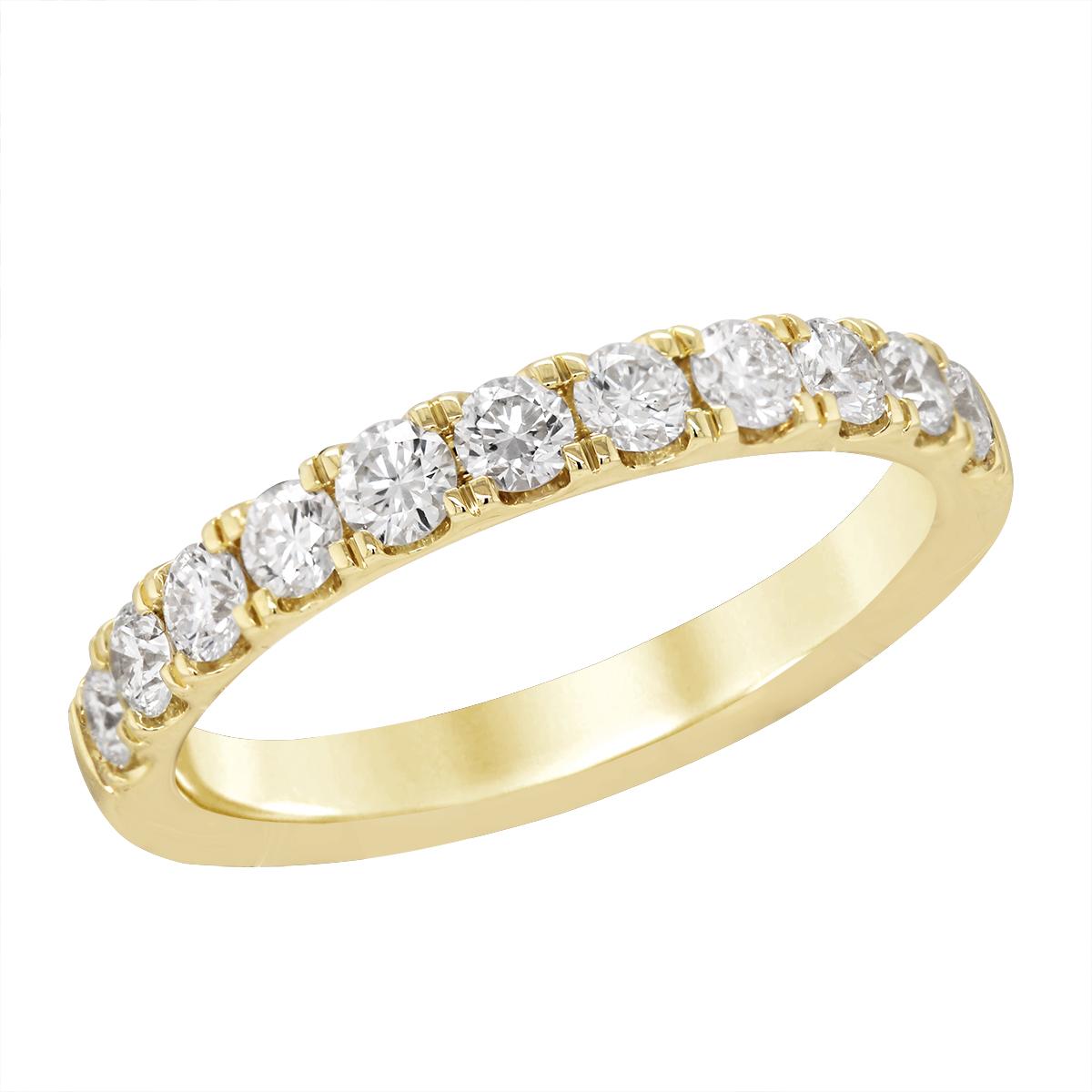 CLASSIC YELLOW GOLD DIAMOND WEDDING BAND, .68 CT TW