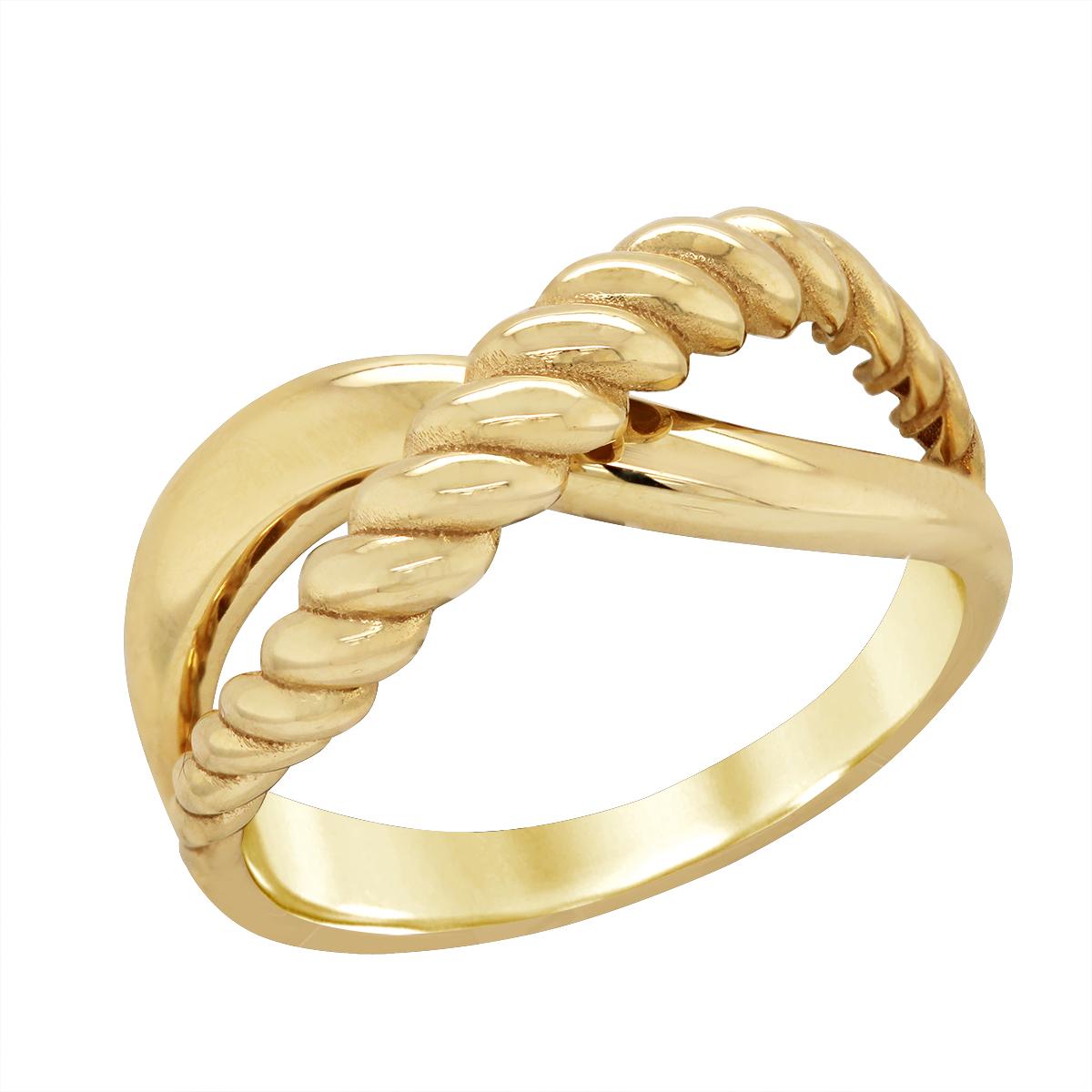 LADIES YELLOW GOLD INFINITY RING
