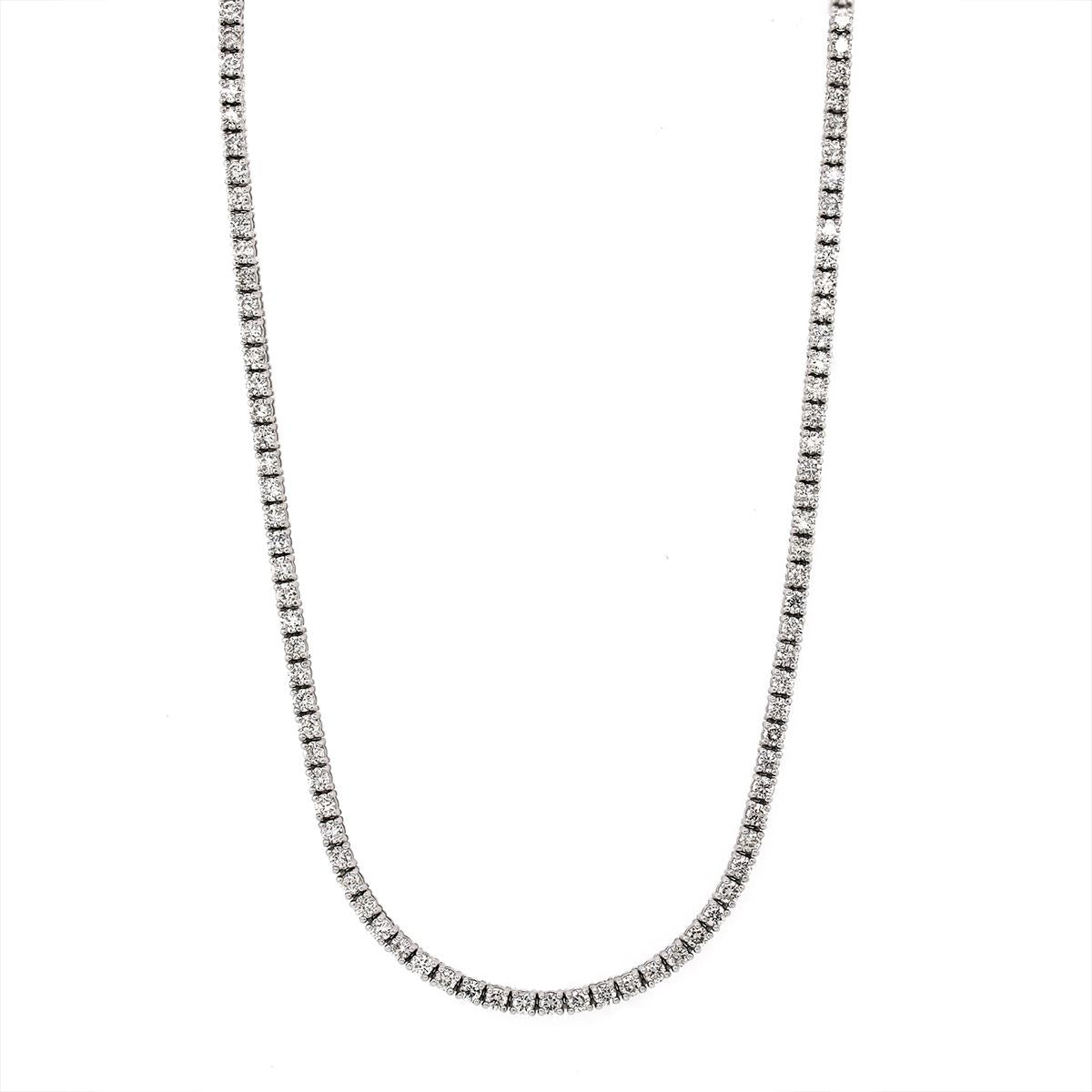 WHITE GOLD DIAMOND TENNIS BRACELET, 6.23 CT TW