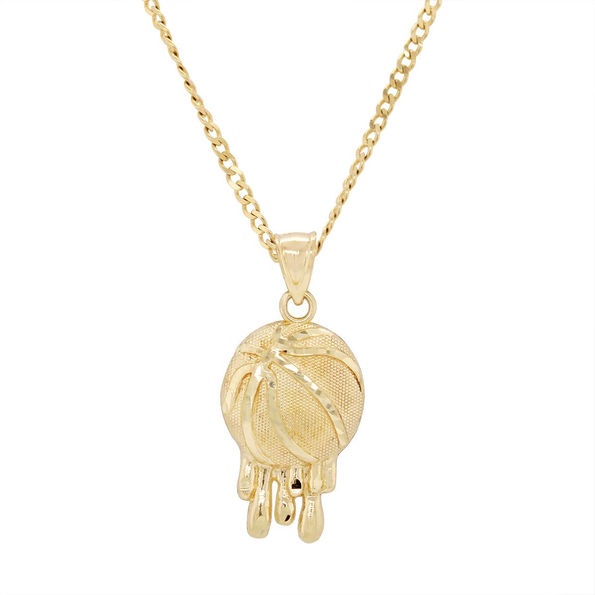 YELLOW GOLD BASKETBALL CHARM