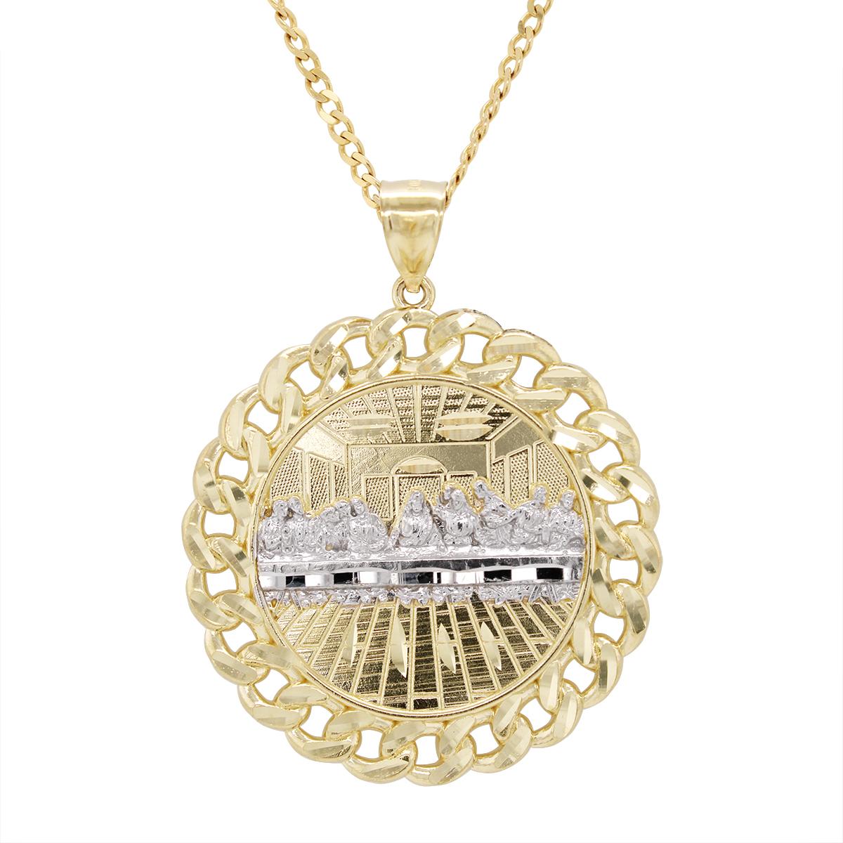 TWO-TONE GOLD LAST SUPPER PENDANT