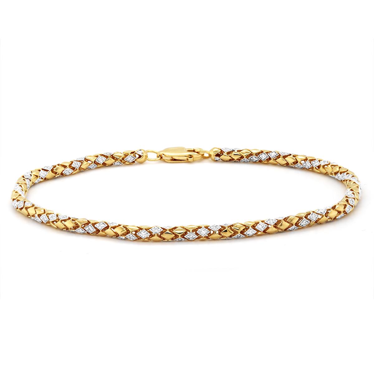 VERMEIL DIAMOND BRACELET, .50 CT TW