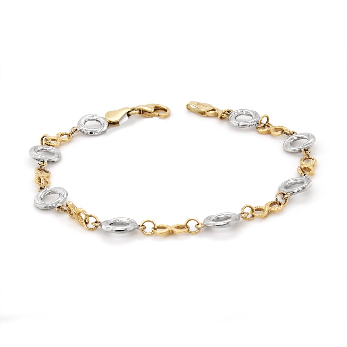 TWO-TONE GOLD INFINITY BRACELET