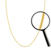 YELLOW GOLD ROUND BOX CHAIN NECKLACE