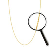 YELLOW GOLD ROPE CHAIN NECKLACE, 1.8MM