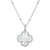 STERLING SILVER OPAL NECKLACE WITH CUBIC ZIRCONIAS