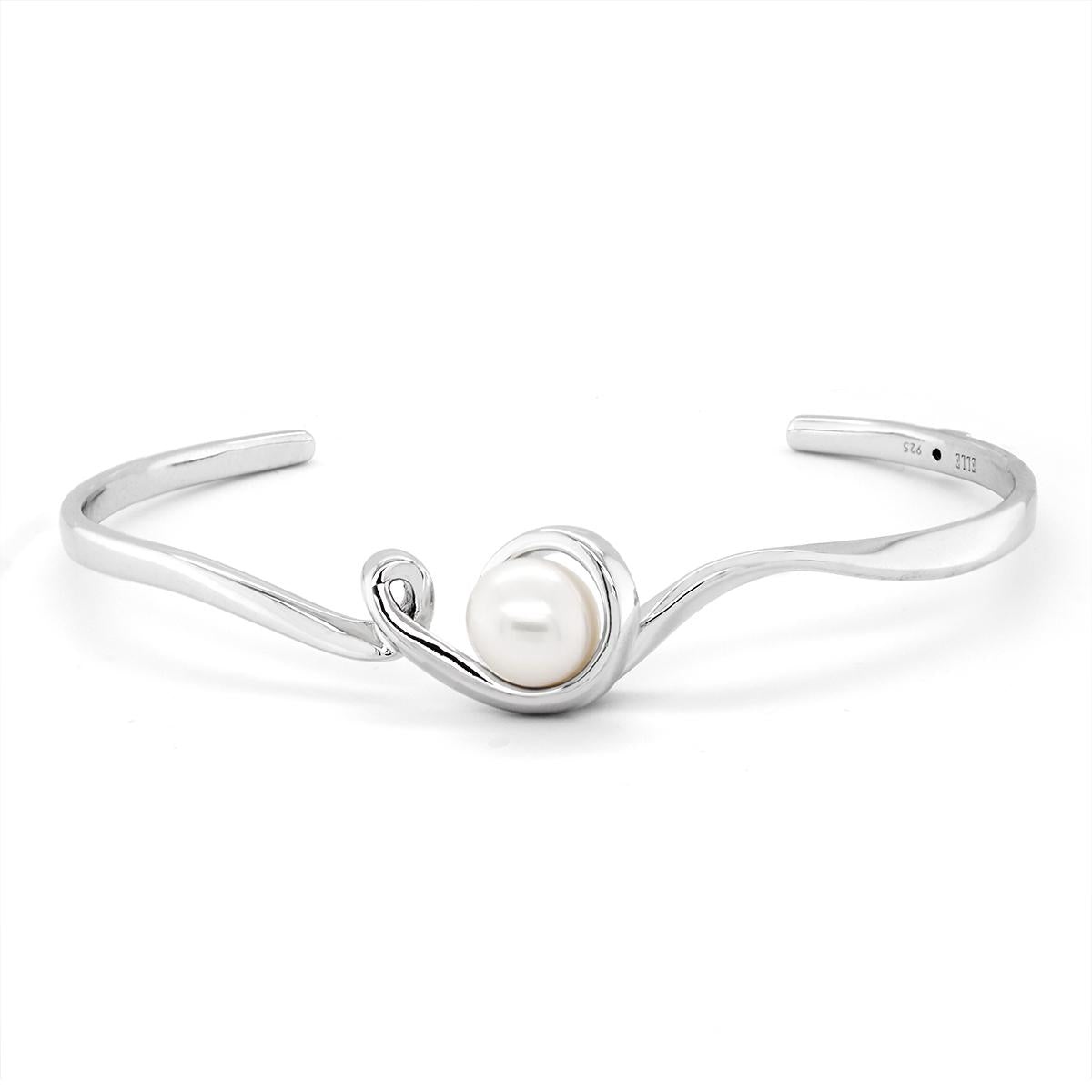 STERLING SILVER PEARL CUFF BRACELET