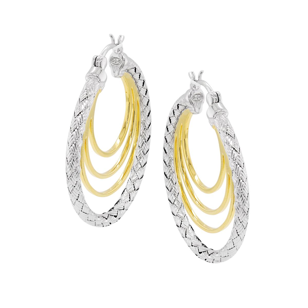 STERLING SILVER SPIRAL HOOP EARRINGS
