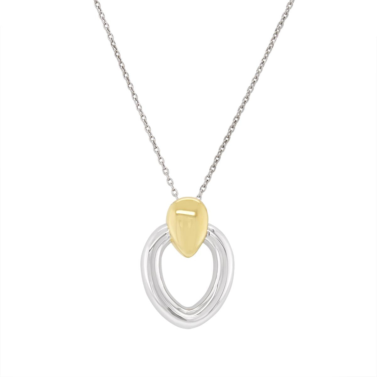 GOLD PLATED SILVER PEAR SHAPED PENDANT