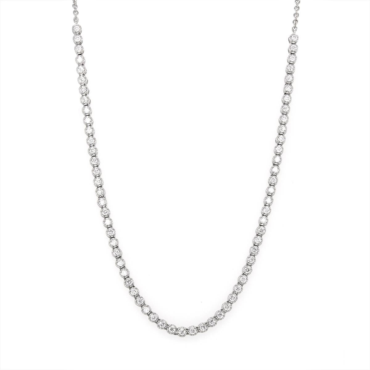 STERLING SILVER LAB GROWN DIAMOND PARTIAL TENNIS NECKLACE, 1.00 CT TW