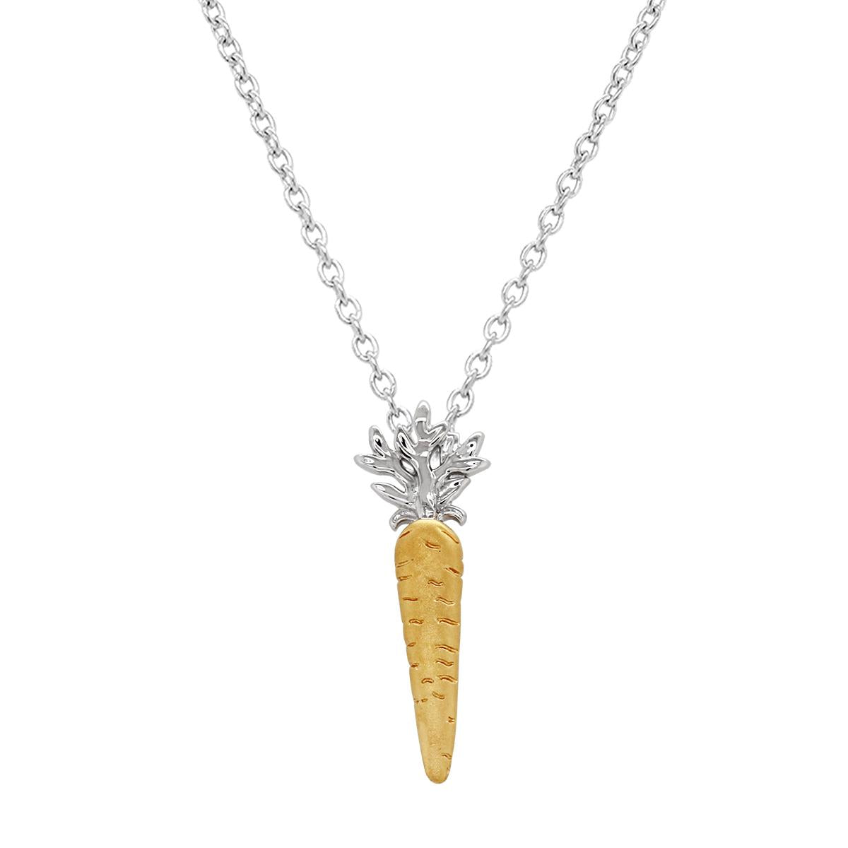 GOLD PLATED STERLING SILVER ONE CARROT PENDANT