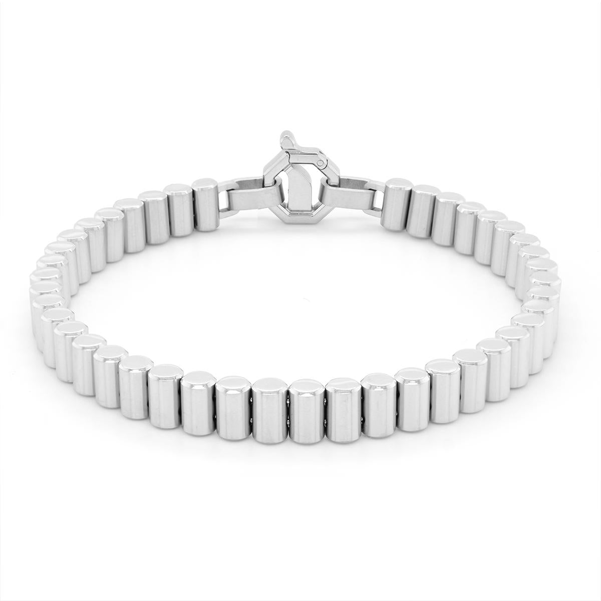 MEN'S STAINLESS STEEL COLUMN BRACELET, 7.5MM