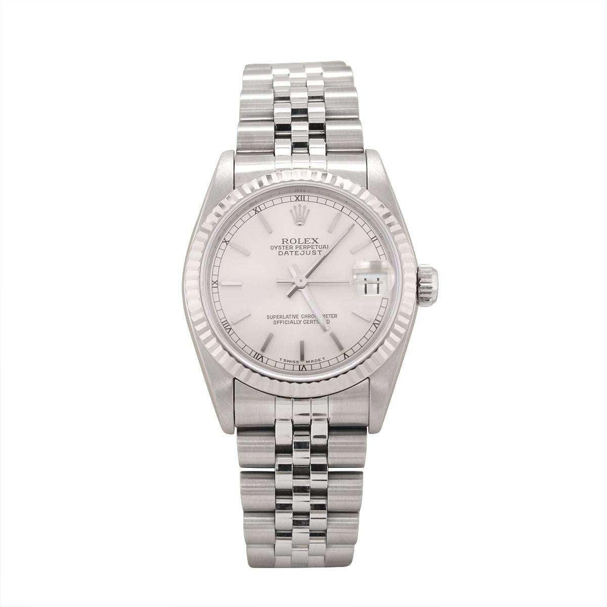 LADIES 1993 STAINLES STEEL ROLEX DATEJUST, 31MM