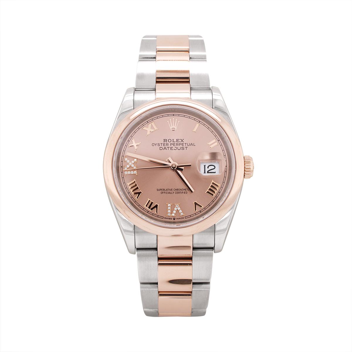 LADIES 2024 STEEL AND ROSE GOLD ROLEX DATEJUST, 36MM