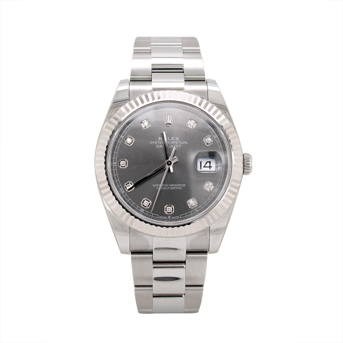 GENTS STEEL AND 18K WHITE GOLD 2024 ROLEX DATEJUST, 41MM
