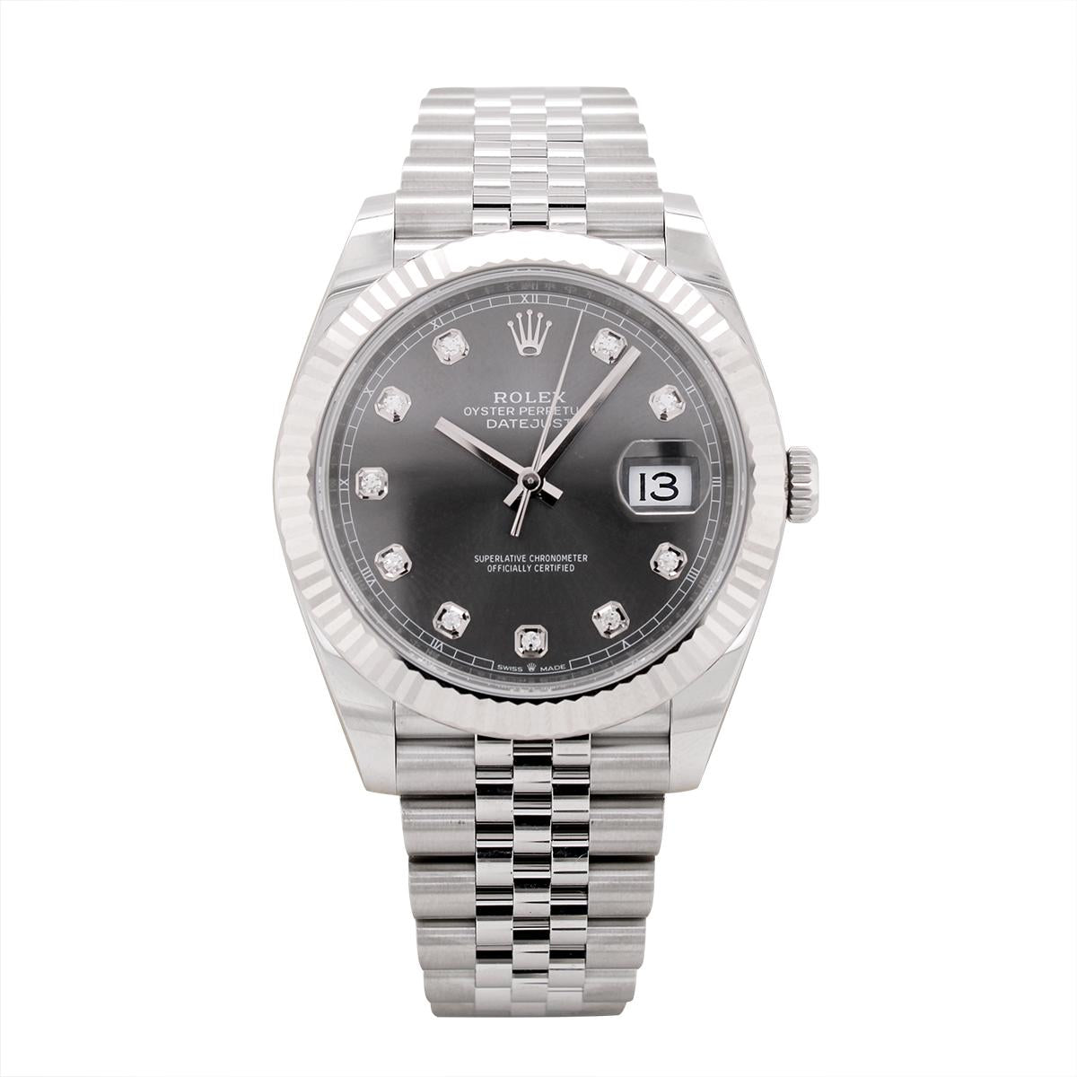 MEN'S 2026 STAINLESS STEEL AND WHITE GOLD ROLEX DATEJUST, 41MM