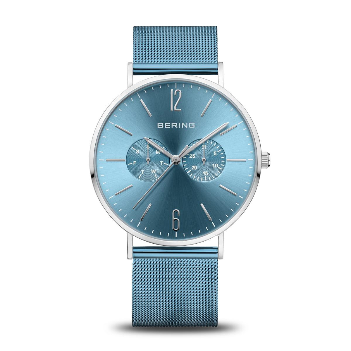 MEN&#39;S BLUE STAINLESS STEEL BERING WATCH