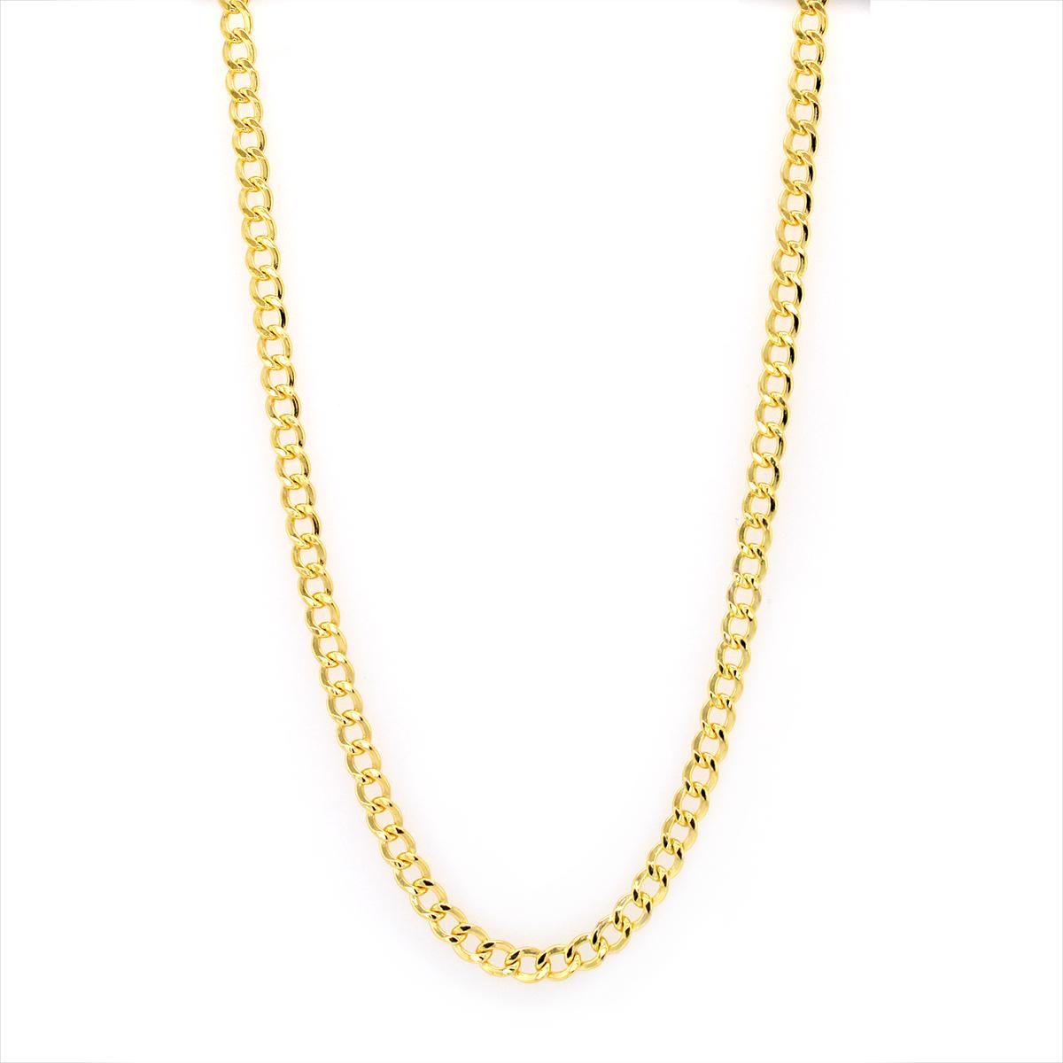 GOLD FILLED CURB LINK NECKLACE, 3.3MM