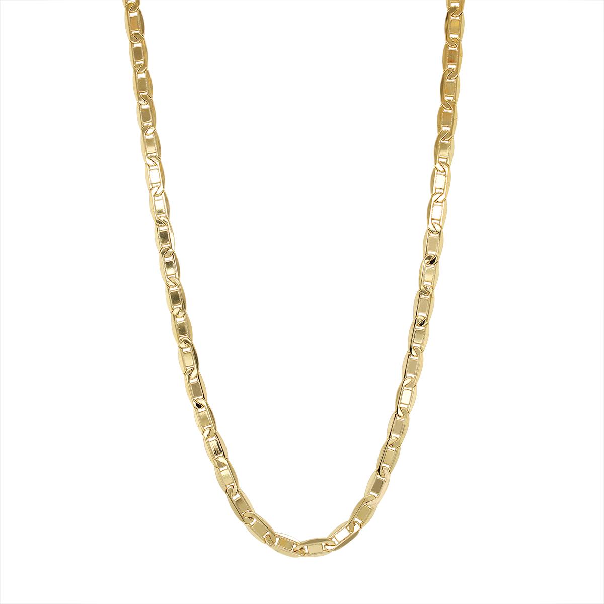 GOLD FILLED VALENTINO LINK NECKLACE, 3.2MM