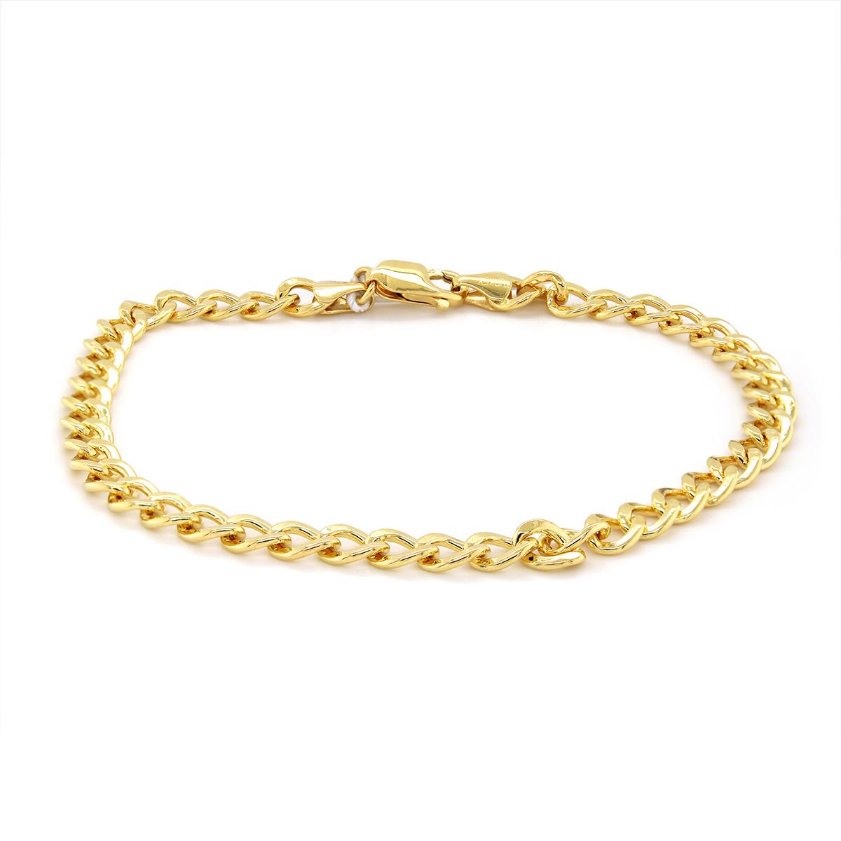 GOLD FILLED CURB LINK CHAIN BRACELET, 4.9MM