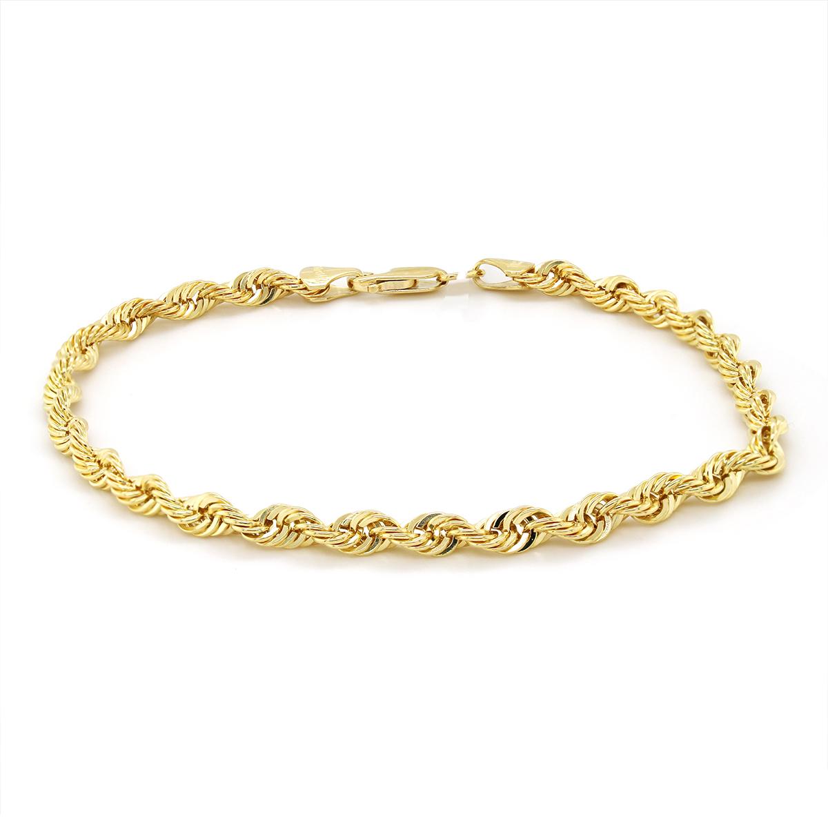 GOLD FILLED ROPE CHAIN BRACELET, 5MM