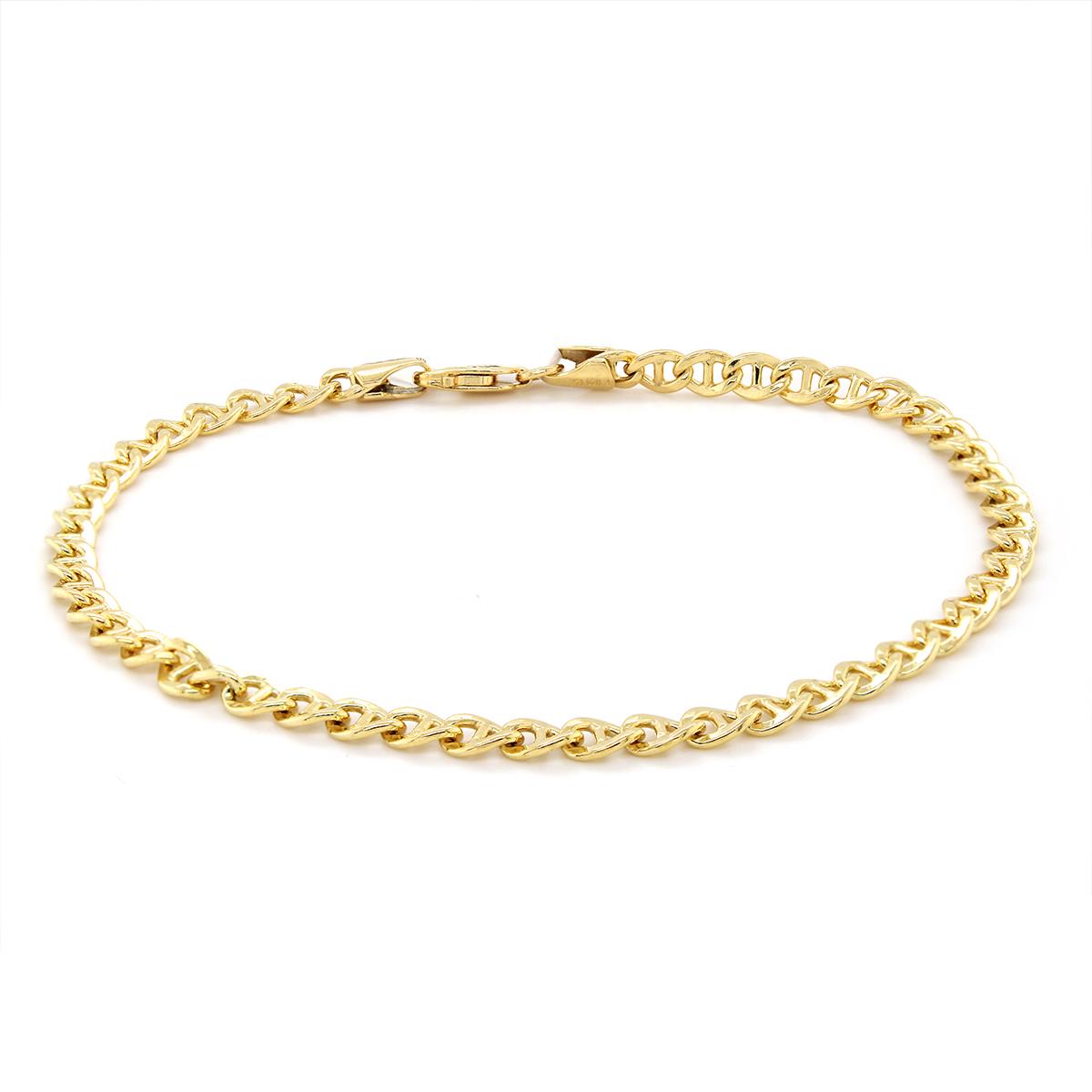 GOLD FILLED MARINER CHAIN BRACELET