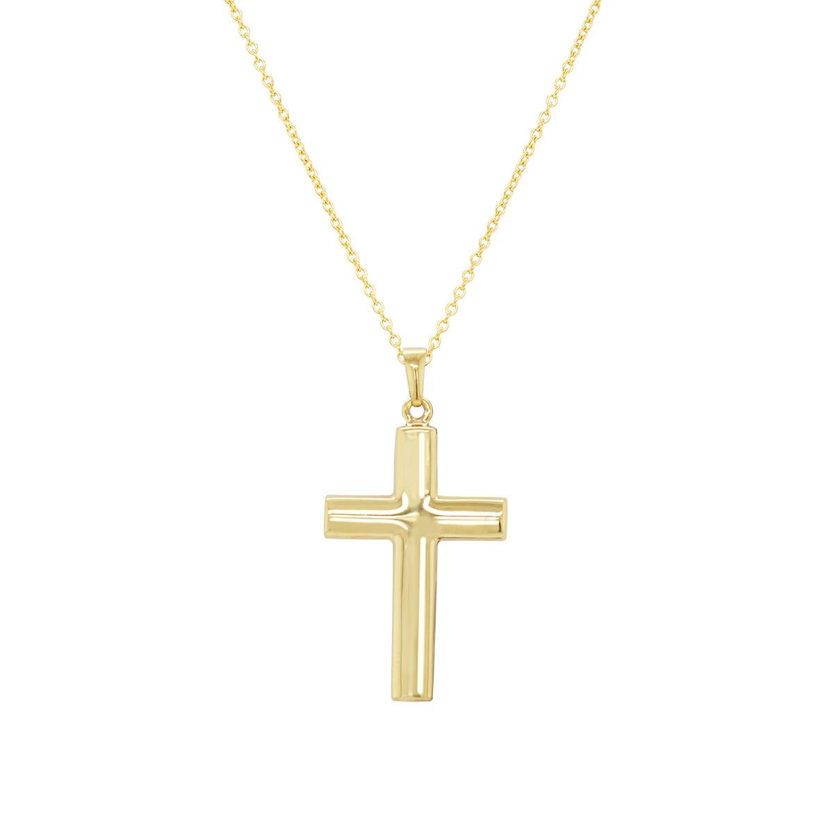 GOLD FILLED HIGH POLISH CROSS PENDANT