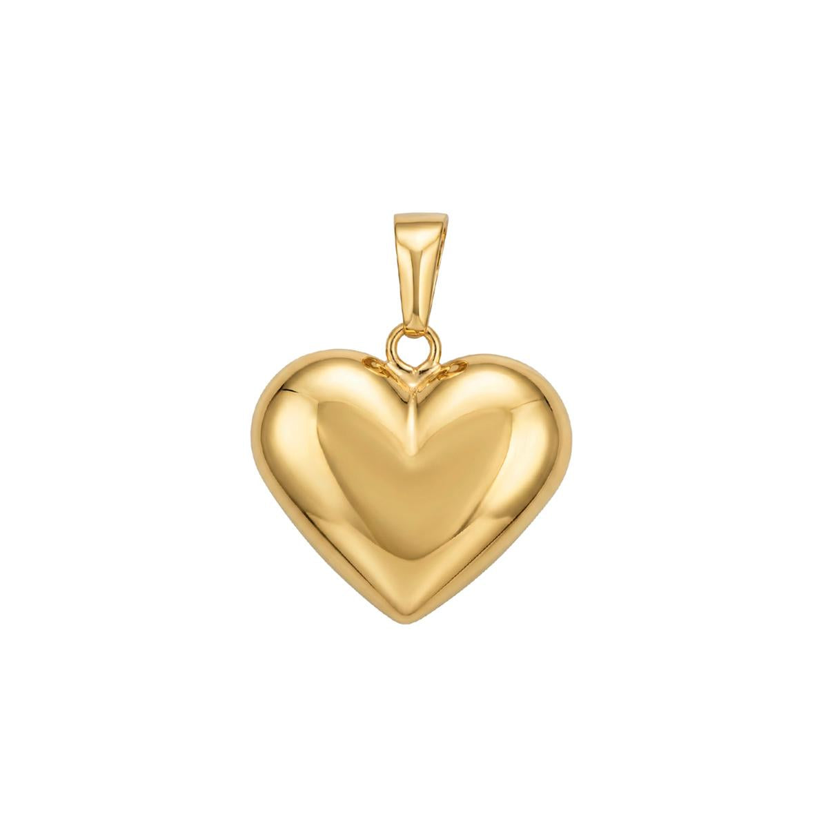 GOLD FILLED PUFFED HEART PENDANT