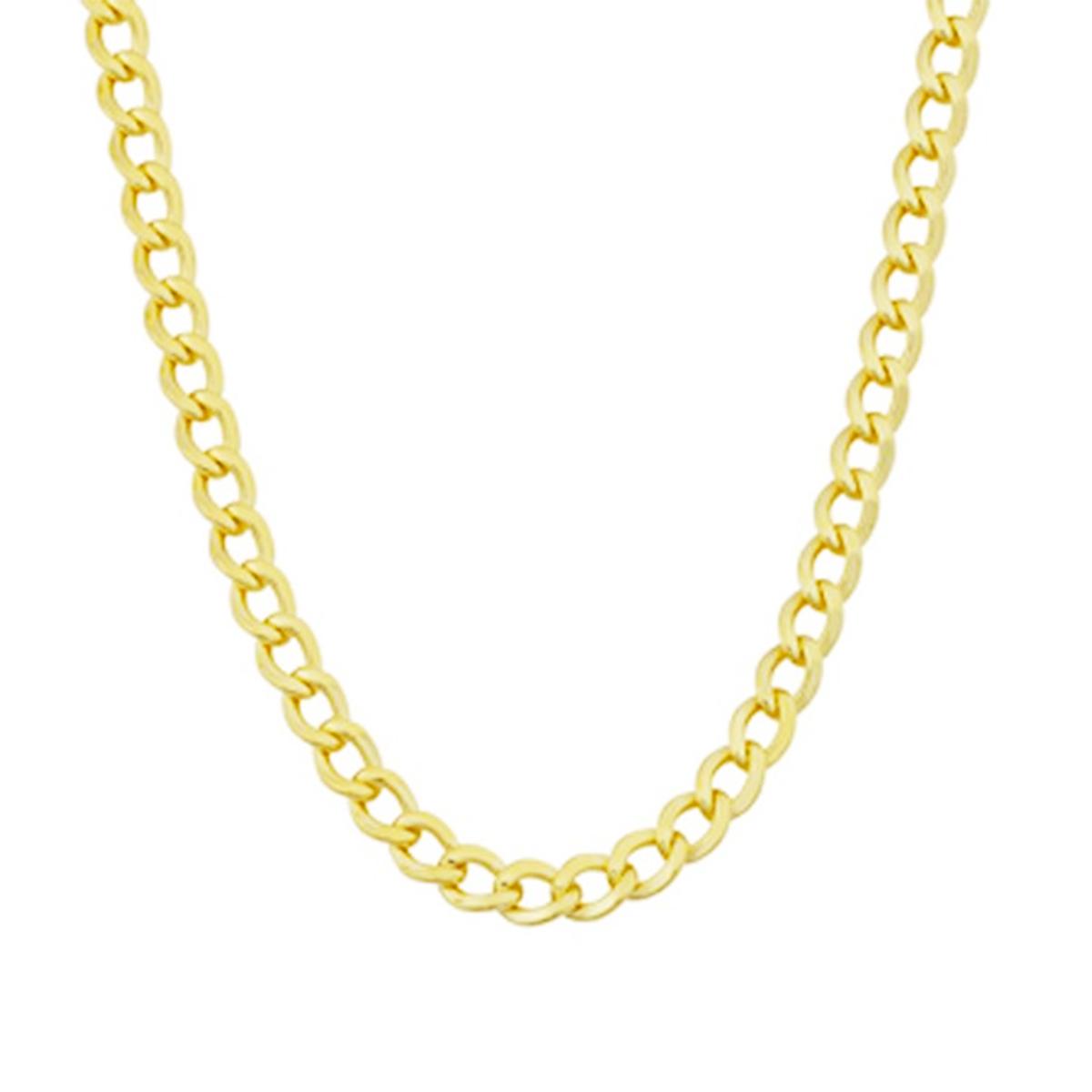 GOLD FILLED CURB CHAIN NECKLACE, 4.9MM