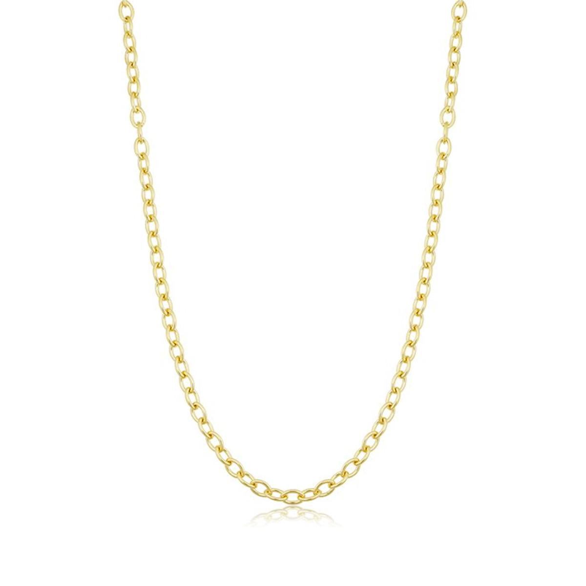 GOLD FILLED OVAL LINK CHAIN NECKLACE, 3.3MM