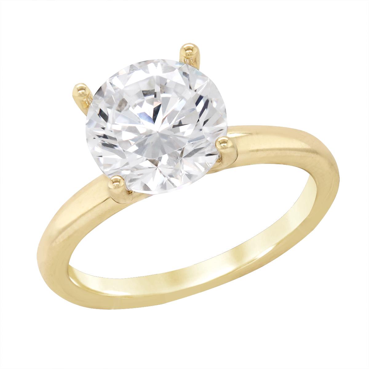 YELLOW GOLD DIAMOND SOLITAIRE ENGAGEMENT RING SETTING