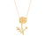 PETITE GOLD CARNATION FLOWER PENDANT NECKLACE