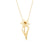 PETITE GOLD DAFFODIL FLOWER PENDANT NECKLACE