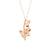 PETITE GOLD LILY OF THE VALLEY FLOWER PENDANT NECKLACE