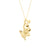 PETITE GOLD LILY OF THE VALLEY FLOWER PENDANT NECKLACE